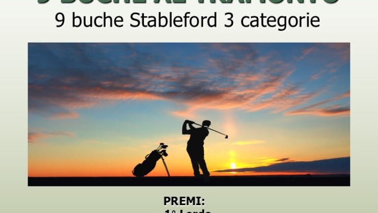 9 BUCHE AL TRAMONTO – 9 buche stbl 3 cat.