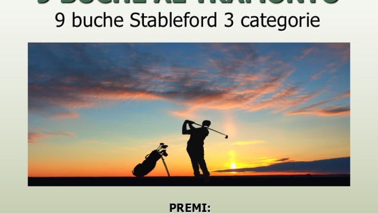 9 BUCHE AL TRAMONTO – 9 buche stbl 3 cat.