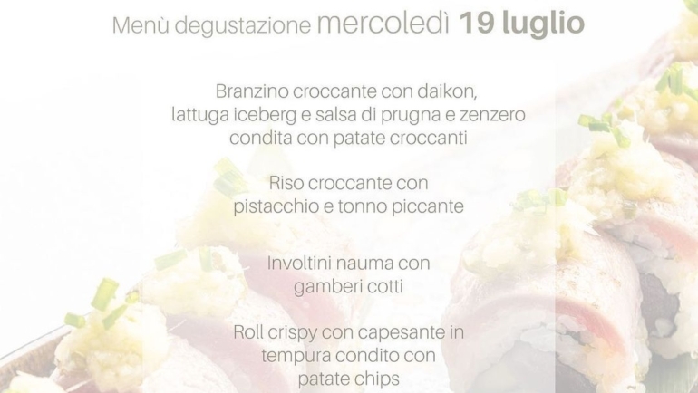 TUTTI I MERCOLEDI MENU DEGUSTAZIONE