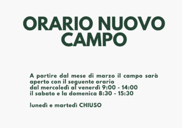 Orario mese di marzo